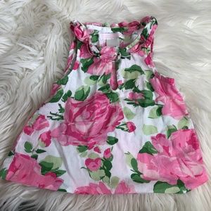 Janie and Jack dress size 6-12 mo pink roses✨